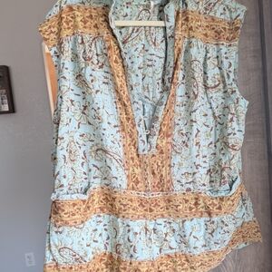 Free People Paisley Print Sleeveless Jumpsuit